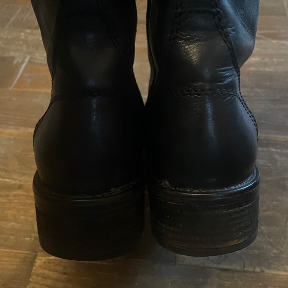 Steve Madden Troopa Military Inspired Zipper Lace Up Leather Combat Boots🖤 - Picture 7 of 13